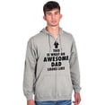 thumbnail image 3 of Fathers Day Looks Like Awesome Dad Men's Big & Tall Graphic Zip Up Hoodie Brisco Brands 3X, 3 of 5