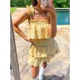 thumbnail image 6 of Michellecmm  Fashion Women's 2 Piece Skirt Outfits Ruffle Shoulder Strap Plaid Tank Tops Tiered Skirt Set, 6 of 9