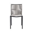 thumbnail image 6 of Side Dining Chair, Set of 2, Light Grey Gray, Stainless Metal, Outdoor Patio Balcony Cafe Bistro Garden Hospitality Restaurant, Modern Contemporary HB33603, 6 of 8