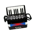 thumbnail image 1 of Accordion 17 Piano Keys 8 Bass Button Mini Accordion Instrument with Retractable Leather Strap Plastic for Beginners, 1 of 7