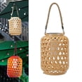 thumbnail image 2 of Nksudet A Suspended Solar Lantern Garden Lamps Hanging Solar Outdoor Solar Rattan With Handle Bright Solar Outdoor Lights Imitation Rattan Woven Wind Lamp, 2 of 8