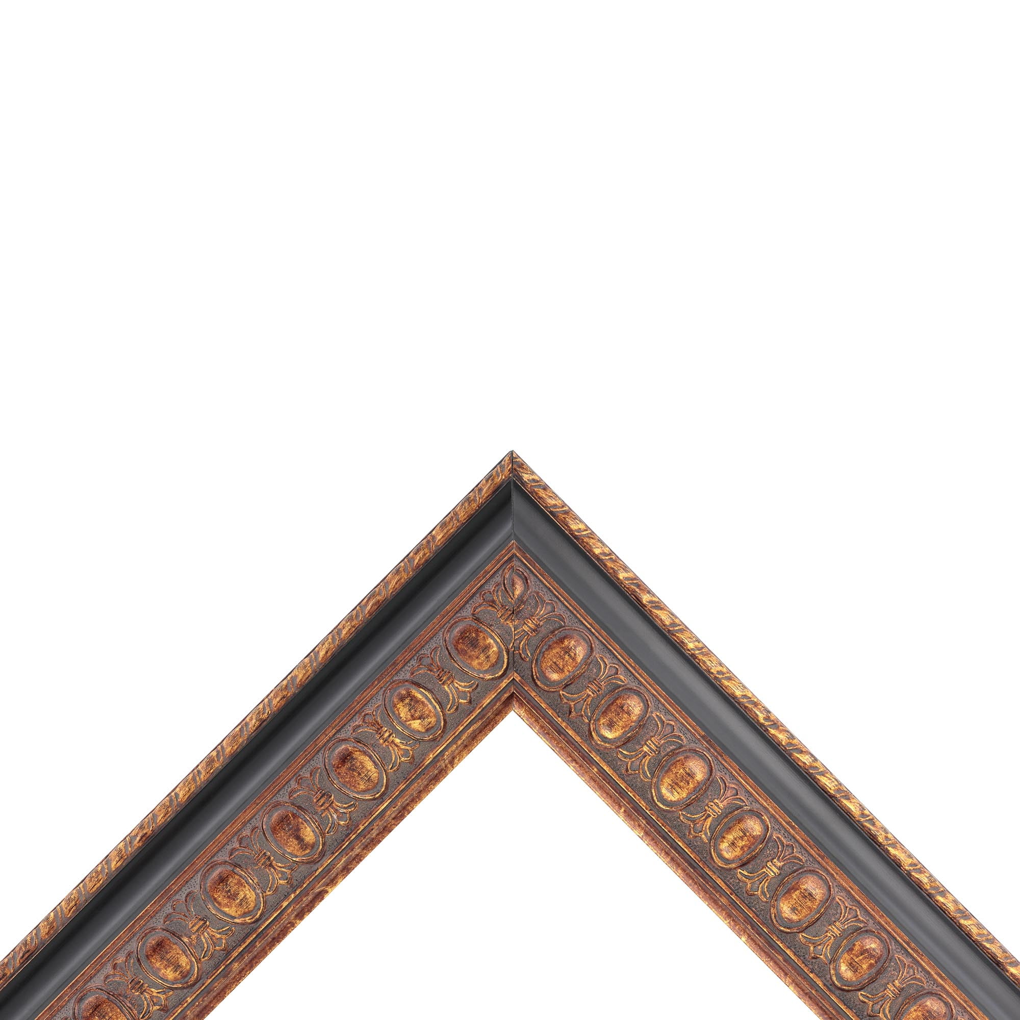 Imperial Frames Canterbury Collection 18x24" Antique Copper & Black Baroque Wood Frame, Hand-Finished, Museum-Quality Open Back Frame for 3/4" Canvas & Panels