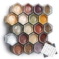 thumbnail image 1 of Set de 20 frascos magnéticos hexagonales de vidrio para especias de 120 ml Homazing, 1 of 7