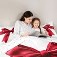 thumbnail image 5 of Feelyou Red Bowknot Ribbon Twin Comforter Sets, Cartoon Princess Bedding Set, 2pcs, 5 of 8