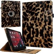 JYtrend Rotating Case for iPad 10.2 8th 7th Generation Cover with Pocket, Leopard