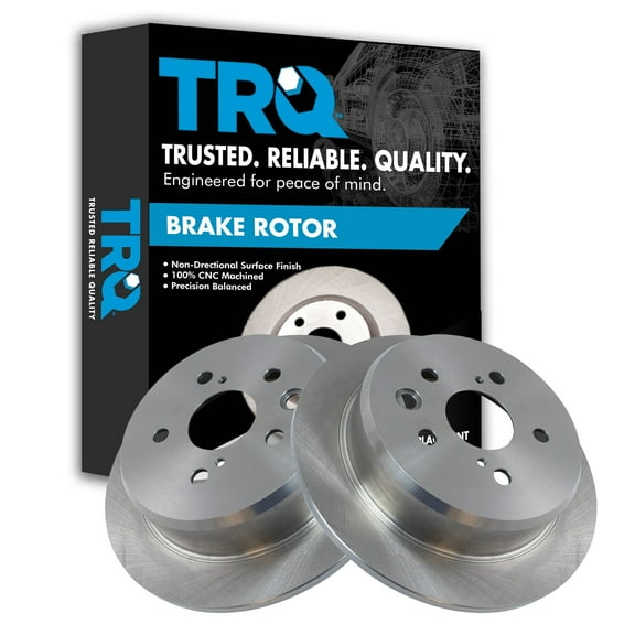 TRQ Rear Brake Rotors Set Solid Fits Select 2006-2015 Lexus IS250