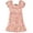 Beige, variant on Girls Floral Smocked Square Neck Sundress with Lace Trim for Kids (Sizes 4-16)