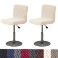 thumbnail image 1 of HFCNMY Bar Stool Covers with Backs,2 Pack Stretch Bar Stool Chair Covers,Jacquard Bar Stool Covers,Washable Bar Chair Covers Swivel Barstool Covers Slipcovers with Back Beige, 1 of 4