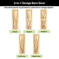 thumbnail image 2 of Homacer 5-in-1 30in x 96in Pine Wood Frame Barn Door without Installation Hardware Kit, 2 of 5