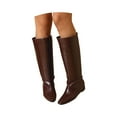 thumbnail image 3 of Women's Mid-Calf Boots Pointed Toe Heel On Fashion Comfortable Riding Boots for Extended Wide Calf Sizes, 3 of 9