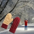 thumbnail image 4 of ERK 1Pcs Winter Mittens For Warm Fleece Knit Thick For Cold Weather, 4 of 4