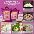 thumbnail image 2 of Asian Kitchen Ponni Raw Rice 4-Pound Bag, 4lbs (1.81kg) Short Grain Rice ~ All Natural | Gluten Friendly | Vegan | Indian Origin | Export Quality, 2 of 10