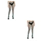 thumbnail image 4 of Jumpingount 1 Pair Fashionable Suspender Pantyhose Socks Comfortable Absorption Tights Fishnet Touch to Hole Breathable Design Sweat Type2 NO2, 4 of 6