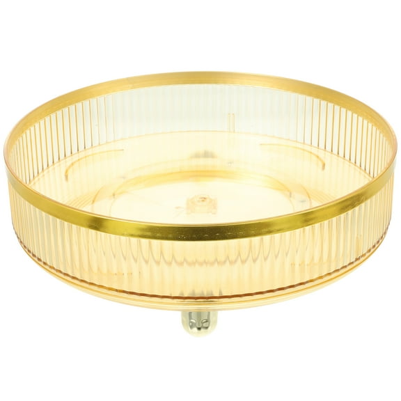 SEWCHICS 360 Rotating Golden Cosmetic Organizer for Makeup Storage and Perfume Display, and Stylish