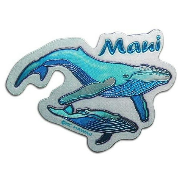 Hawaii Maui Whales Foil 1.375" X 2"