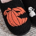 thumbnail image 5 of XIMIN Women Halloween Slippers Cute Spooky Cartoon Pumpkin Goth Ghost Slippers Cozy Plush Spooky Slippers Plush Fuzzy Fluffy Fall Winter House Shoes, 5 of 8
