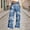 Style1-Navy pants for women, variant on Maqroz Wide Leg Pants Women Plus Size Summer Floral Print Loose Flowy Lounge Trousers with Pockets Stretchy Drawsting Elastic Waisted Faux Denim Pants Causal Bottoms Sleep Pants Outdoor Navy M