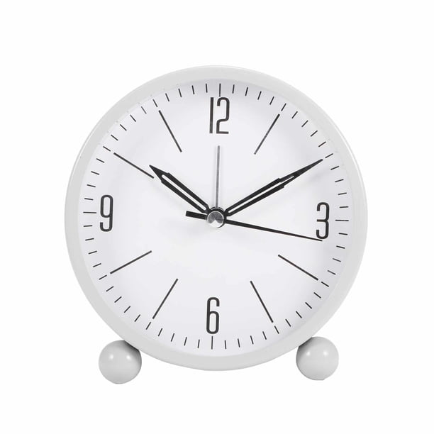 Reloj Despertador Pequeño Y Compacto, Reloj Despertador Portátil Con Espejo, Reloj Despertador Silencioso Redondo Para Dormitorio De Niños matsuzay HA026423-03