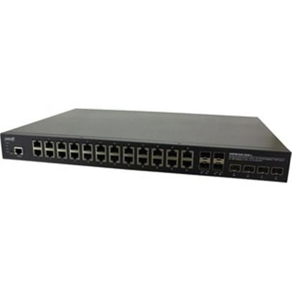 Managed Hardened Gigabit Ethernet PoE Plus Rack Mountable Switch - 24 Ports - Manageable