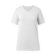 thumbnail image 4 of Women's Fashion Deep V Neck Short Sleeve Tops - Solid Color, Polyester Blend, Slim Fit, Perfect for Daily and Party Wear, 4 of 5
