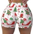 thumbnail image 2 of Sikiie Gnomes Merry Christmas Workout Shorts Women Scrunch Butt Gym Shorts Seamless High Waist Tummy Control Yoga Biker Athletic Shorts-X-Large, 2 of 8