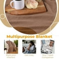 thumbnail image 3 of Superior Metro Chevron Zig-Zag All-Season Cotton Blanket, Throw (Non-Standard), Taupe, 3 of 13