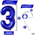 thumbnail image 4 of KatchOn, Giant Royal Blue Number 3 Balloon - 40 Inch | Navy Blue 3 Balloon Number | Construction Balloons 3rd Birthday Decorations for Boys | Anniversary Decorations, 4 of 6