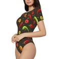 thumbnail image 2 of Easygdp Chili2 Women'S Waist-Cinching Short-Sleeved Onesie, Olastic Onesiet,Snaps At Bottom,Easy To Put On And Take Off - Xx-Large, 2 of 9
