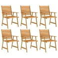 thumbnail image 2 of vidaXL 7 Piece Garden Dining Set Solid Acacia Wood, 2 of 5