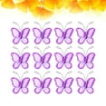 thumbnail image 3 of Miangastore 100Pack Purple Wire Glitter Craft Butterfly Decorations Home Wedding Party Use, 3 of 9