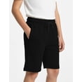 thumbnail image 3 of Real Essentials 3 Pack: Boys Fleece Lounge Shorts – Soft Pull-On Gym, School, Sleep & Active Sports Shorts for Kids, 3 of 6