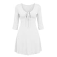 thumbnail image 3 of Gytharion Women's Tie Front Wrap Dresses V Neck Flowy Stylish Casual Dresses Long Sleeve Comfortable Versatile Midi Dresses, 3 of 4