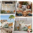 thumbnail image 5 of Sage Green Pumpkin Outdoor Waterproof Pillow Covers, Orange Eucalyptus Leaves Thanksgiving Decorative Square Throw Pillowcase Sofa Cushion Sham for Patio/Couch/Chair, 24"x24" 2 Pack, 5 of 8