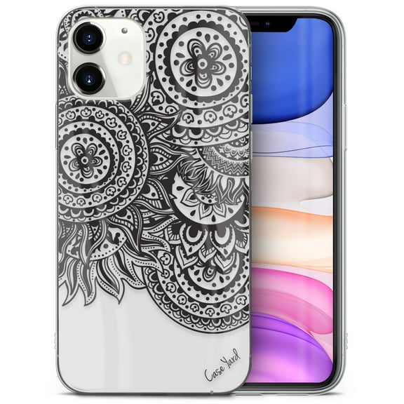 TPU Clear Case for iPhone 13 Mini with Doodle Circles design phone cover