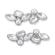 thumbnail image 1 of Accesorios de zapatos de moda, 2 piezas de encantos para agujetas, perlas falsas y diamantes de vidrio, tono plateado y blanco, 1 of 5