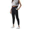 thumbnail image 3 of WIZUTIZ Workout Leggings for Women Drawstring with Pockets Ultra Thin Stylish Fitted Yoga Pants Spandex Elastic High Rise 7/8 Length Pants Solid Pants for Teen Girls Dance Party Black, 3 of 6