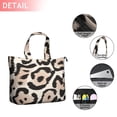 thumbnail image 2 of Beige and Black Leopard Pattern Travel Tote Bags for Women Carry On,Large Weekender Bags for Women Travel,Multi Functional Duffle Bag for Work,Shopping,Sports, 2 of 5