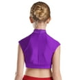 thumbnail image 3 of iixpin Kids Girls Gymnastics Workout Set Sport Crop Top with Athletic Shorts Yoga Tracksuit Ballet Dance Outfit Purple 6, 3 of 7