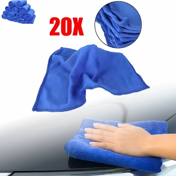 20X New Car Polishing Detailing Towel Microfiber Cleaning Cloth No-Scratch Rag