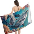 thumbnail image 2 of PHYHOO Two Swimming with Coral and Coral Pool/ Microfiber Sand Free Microfiber Absorbent Quick Dry for Women Men Girls Kids Beach Accessories 30x60in, 2 of 8