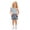 Blue, variant on Toddler Girl Outfits 2 Piece Ruffle Solid Print Crew Neck Sleeveless One-Shoulder Tank Top And Shorts Daily Wear Girls' Clothing Sets 3 Years-4 Years