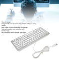 thumbnail image 3 of USB Keyboard, Ultra Thin LED Indicator 13 Shortcut USB Wired Keyboard Sensitive Keys  for Office, 3 of 7