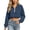 Navy, variant on Women Cropped Long Sleeve Sweatshirts Lapel Long Sleeve Quarter Zip Bubble Hem Casual Classic Pullover Tops