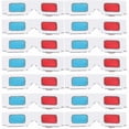 thumbnail image 1 of 100 Pack Anaglyph 3D Glasses for Kids and Adults, Red/Blue Universal Movie and Game Glasses, 1 of 2
