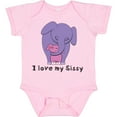 thumbnail image 3 of Inktastic I Love My Sissy Elephant Purple Pink Boys or Girls Baby Bodysuit, 3 of 5