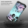 thumbnail image 2 of Casetego for iPhone XR Case,Floral Heavy Duty Hybrid Sturdy Shockproof Full Body Protective Cover for iPhone XR 6.1 inch,Blue Flower, 2 of 7