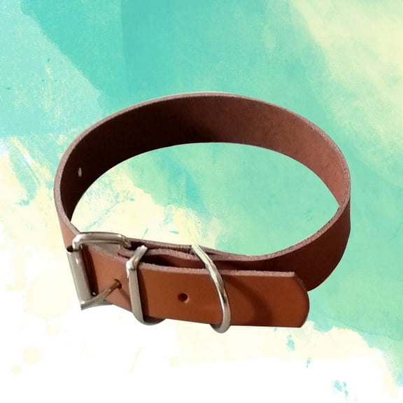 KALLORY Dog Pet Collar Brown Cow Wear-resistant for Small Dogs 1Pack