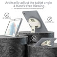 thumbnail image 3 of K-Lion Rugged Case for Samsung Galaxy Tab A8 10.5 inch X200 X205,Kids Friendly Heavy Duty Silicone Case Hand Strap Kickstand Shockproof 3-Layer Protection Cover for Samsung Galaxy Tab A8,Gray+White, 3 of 7