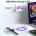 thumbnail image 2 of USB Watch Charger,Wireless Magnetic iWatch Fast Charging Pad Replacement USB Watch Plug Dock Stand w/ 3FT USB Charger Cable Cord & USB Charger Block Adapter Compatible for iWatch Charger,FCC Approved, 2 of 8