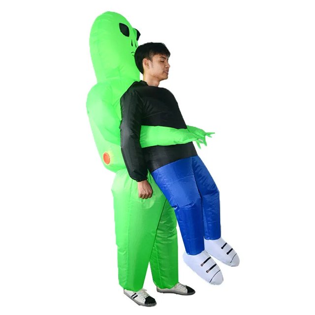 Kostum Tiup ET Alien anak-anak Dewasa Gaun Setelan Anime Kostum Cosplay Pesta Halloween Pria Wanita Anak laki-laki Perempuan